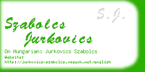 szabolcs jurkovics business card